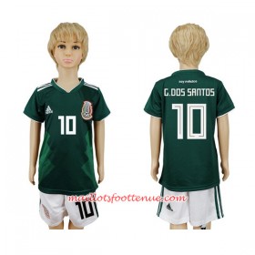 Maillot/Tenue Mexique G.Dos Santos 10 Enfant Domicile Coupe du monde 2018